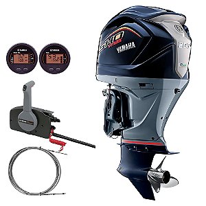 Motor de popa Yamaha VMAX 200 HP 4 Tempos SHO 20 Pol. Comando e Power Trim - Preço especial Produtor Rural e PJ