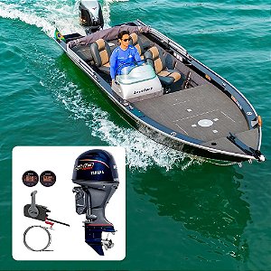 Conjunto Barco Levefort Marajó Master 19 Freestyle Special Series+ Yamaha 115 HP 4T VMAX + Acessórios de montagem - Preço motor para PJ ou Produtor Rural