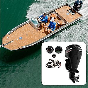 Barco Levefort Apolus Large Freestyle Special Series+ Mercury 100 HP 4T+ Carreta Rodoviária+ Acessórios de montagem - Preço motor para PJ ou Produtor Rural