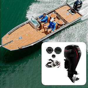Barco Levefort Apolus Large Freestyle Special Series+ Mercury 115 HP 4T Pro XS+ Carreta Rodoviária+ Acessórios de montagem - Preço motor para PJ ou Produtor Rural