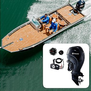 Barco Levefort Apolus Large Freestyle Special Series+ Tohatsu 115 HP 4T+ Carreta Rodoviária+ Acessórios de montagem