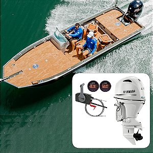 Barco Levefort Apolus Large Freestyle Special Series+ Yamaha 115 HP Branco 4T+ Carreta Rodoviária+ Acessórios de montagem - Preço motor para PJ ou Produtor Rural