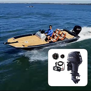 Barco Levefort Apolus Sport Fishing 600 Freestyle Special Series+ Tohatsu 60 HP 4T MFS60AETL Elétrico Power Trim - Fat. PJ+ Carreta Rodoviária+ Acessórios de montagem