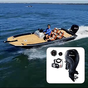 Barco Levefort Apolus Sport Fishing 600 S Freestyle Special Series + Tohatsu 90 HP 4T Elétrico Power Trim - Fat. PJ + Carreta Rodoviária+ Acessórios de montagem