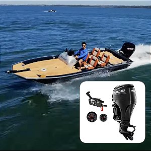 Barco Levefort Apolus Sport Fishing 600 S Freestyle Special Series + Suzuki 100 HP 4T Elétrico Power Trim - Fat. PJ + Carreta Rodoviária+ Acessórios de montagem