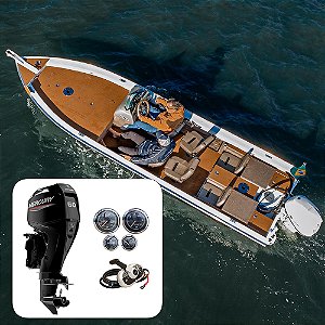 Barco Levefort Marfim 6.0 Sport Fishing Freestyle Special Series+ Mercury 60 HP 4T ELPT Elétrico Power Trim - Fat. PJ- + Carreta Rodoviária+ Acessórios de montagem
