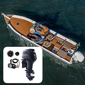 Barco Levefort Marfim 6.0 Sport Fishing Freestyle Special Series+ Tohatsu 60 HP 4T AETL Elétrico Power Trim - Fat. PJ+ Carreta Rodoviária+ Acessórios de montagem