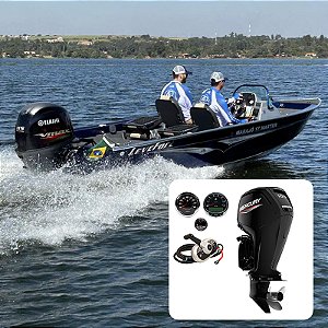 Barco Levefort Marajó Master 17 Freestyle Special Series+ Mercury 100 HP 4T CT Elétrico Power Trim - Fat. PJ + Carreta Rodoviária+ Acessórios de montagem