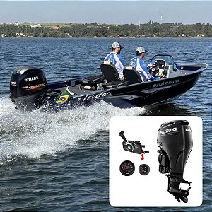 Barco Levefort Marajó Master 17 Freestyle Special Series+  Suzuki 100 HP 4T Elétrico Power Trim - Fat. PJ+ Carreta Rodoviária+ Acessórios de montagem