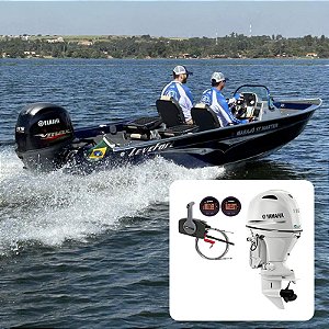 Barco Levefort Marajó Master 17 Freestyle Special Series+ Yamaha 115 Branco HP 4T Elétrico Power Trim - Fat. PJ+ Carreta Rodoviária+ Acessórios de montagem