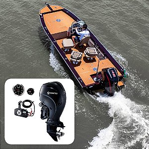 Barco Levefort Grand Apolus Freestyle Special Series+ Tohatsu 115 HP 4T Azul - Fat. PJ + Carreta Rodoviária+ Acessórios de montagem