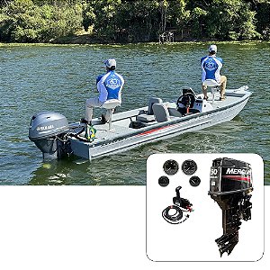 Barco Levefort Apolus TR CLX + Mercury 50 HP 2T - Fat. PJ + Carreta Rodoviária + Acessórios de montagem