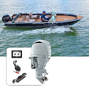 Barco Levefort Marajó Matrix 22 + Yamaha 200 HP NST2L Branco + Carreta Rodoviária Trucada + Acessórios de navegação - Preço do motor para PJ ou Produtor Rural