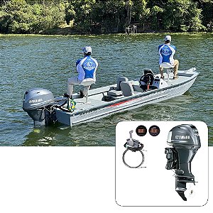 Barco Levefort Apolus TR CLX + Yamaha 40 HP 4T P. Trim 20" - Fat. PJ + Carreta Rodoviária + Acessórios de montagem