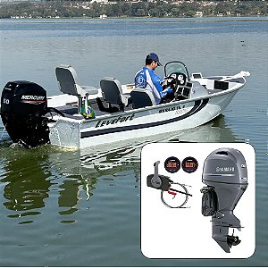 Barco Levefort Marajó 16 Freestyle Special Series + Yamaha 90 HP 4T Fat. PJ + Carreta Rodoviária+ Acessórios de montagem