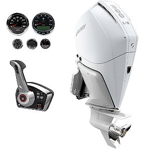 Motor de popa Mercury 300 HP EFI V8 XL 25" Branco DTS Comando Eletrônico - Faturamento INSCRIÇÃO ESTADUAL E PRODUTOR RURAL REGIÃO NORTE, NORDESTE E CENTRO-OESTE