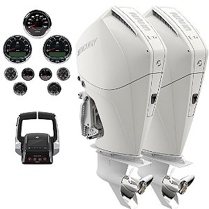 Parelha motor de popa Mercury 2X 225 HP EFI 4T V6 25" branco DTS Comando Eletrônico - Faturamento INSCRIÇÃO ESTADUAL E PRODUTOR RURAL REGIÃO NORTE, NORDESTE E CENTRO-OESTE