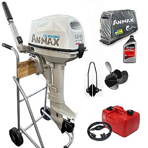 Motor de popa Anmax 9.8 HP 2T + Special Kit - Edição Exclusiva Martinelli - Faturamento INSCRIÇÃO ESTADUAL E PRODUTOR RURAL REGIÃO NORTE, NORDESTE E CENTRO-OESTE