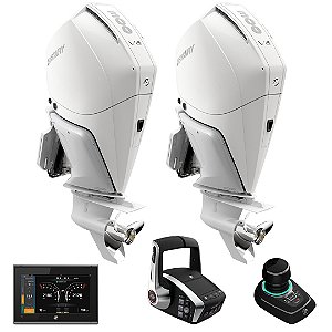 Parelha motor de popa Mercury Verado 2X 300 HP EFI 4T V8 25-25" Branco C/Joystick e DTS Comando Eletrônico - Faturamento INSCRIÇÃO ESTADUAL E PRODUTOR RURAL REGIÃO NORTE, NORDESTE E CENTRO-OESTE