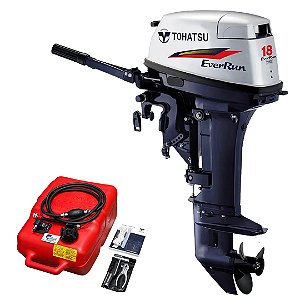 Motor de popa Tohatsu 18 HP 2 Tempos Ever Run MX18E2S - Faturamento CNPJ ou Produtor Rural (exceto SP)
