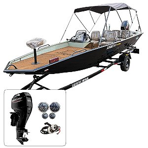 Barco Martinelli XBoat 6.0 Casting com Mercury 60 HP ELPT EFI 4T + Carreta rodoviária + acessórios de navegação - Preço do motor para PJ ou Produtor Rural