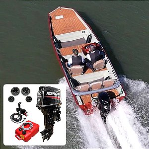 Barco Martinelli Dream Bass 6.0 + Mercury 50 hp ELPTO 2T Fat. PJ + Acessórios Montagem