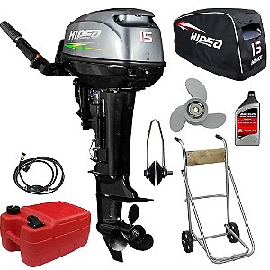 Motor de Popa Hidea 15 HP FHS 2T + Special Kit - Edição Exclusiva Martinelli - Faturamento P. Física