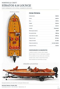 Barco Martinelli Stratos 6.0 LOUNGE com Mercury 60 HP EFI 4T + Carreta rodoviária e acessórios