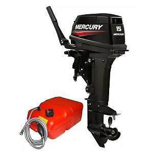 Motor de popa Mercury 15 HP 2T Super Japonês 18 HP Faturamento CNPJ ou Prod. Rural