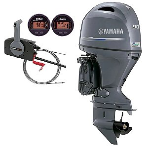 Motor de popa Yamaha 90 HP 4T CETL Elétrico com comando Preço especial Produtor Rural e PJ