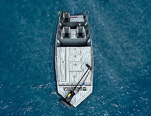 Barco Uai Black Bass 5.5 PRIME 3X Plataformado EVA Deck boca 1,75m para motores até 50 HP - Esse preço não inclui motor