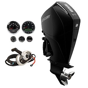 Motor de popa Mercury 225 HP EFI V6 L 20" Preto Comando mecânico - Preço para CNPJ ou Produtor Rural