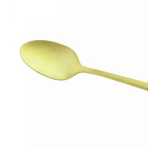 Jogo 6 Colheres Para Mesa De Aço Inox Berna Champanhe Fosco - Wolff