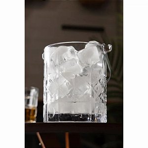 Balde Para Gelo De Vidro Com Pegador Flor De Lotús - Wolff