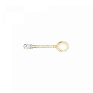 Conjunto De 6 Colheres De Café De Zamac Crystal Dourado 11cm - Wolff