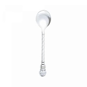 Conjunto De 6 Colheres De Café De Zamac Niquelado Crystal 11cm-wolff