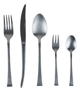 Faqueiro 30 Peças De Aço Inox Preto Fosco Berna - Wolff