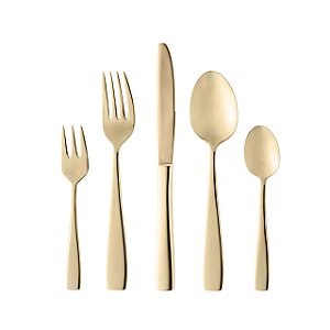 Faqueiro 30 Peças De Aço Inox Champanhe Fosco Pisa - Wolff