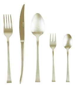 Faqueiro Em Inox Champanhe Fosco Com 30 Peças Berna - Wolff