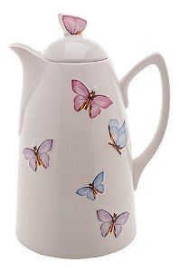 Garrafa Térmica Borboleta Para Café E Chá Em Porcelana 900ml - Wolff