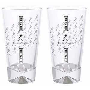 Jogo Com 2 Copos Para Whisky Long Drink Johnnie Walker Original 450ml