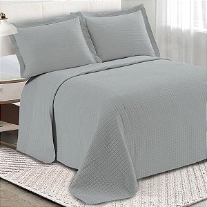 Kit Colcha Cobre Leito Casal Com 3 Peças Loft Limestone 220x240cm - Camesa