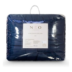 Edredom Ecopluca Toque Macio King Size 280x260cm Azul Marinho - Camesa