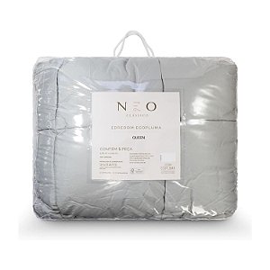 Edredom Ecopluca Toque Macio Queen 240x260cm Cinza - Camesa