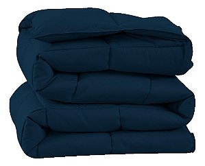 Edredom Ecopluma Toque Macio Queen 240x260cm Azul Marinho - Camesa