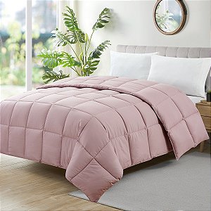 Edredom Ecopluma Toque De Pluma Casal 220x240cm Rosé - Camesa