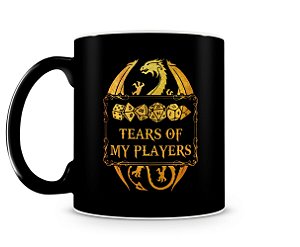 Caneca Dungeons and Dragons Tears Of My Players Preta