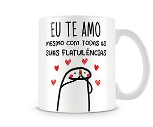 Kit Divertido de Almofada e Caneca com Frase Meme Palito Te Amo