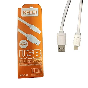 Cabo Usb C De Dados Carga Reforçado Turbo KD-39C Kaidi