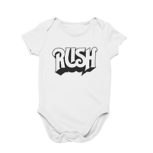 Body Bebê Algodão Rush Branco e Preto